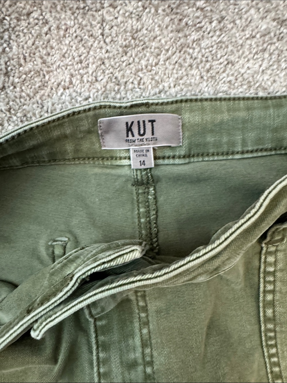 Kut from the Kloth Olive Green Cargo Pants - Picture 2 of 8